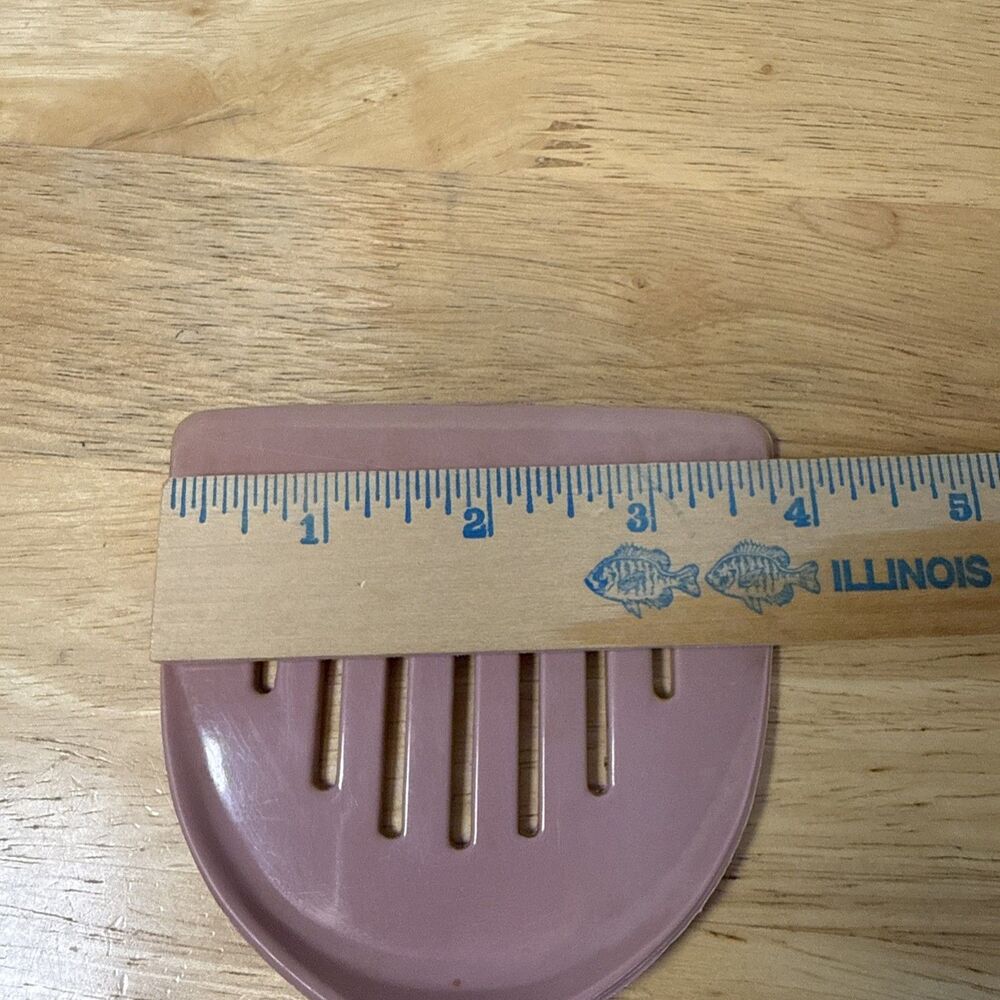 VTG EKCO Short 11” Mauve Pink Nylon Plastic Slotted Spatula Flipper USA - Picture 9 of 9